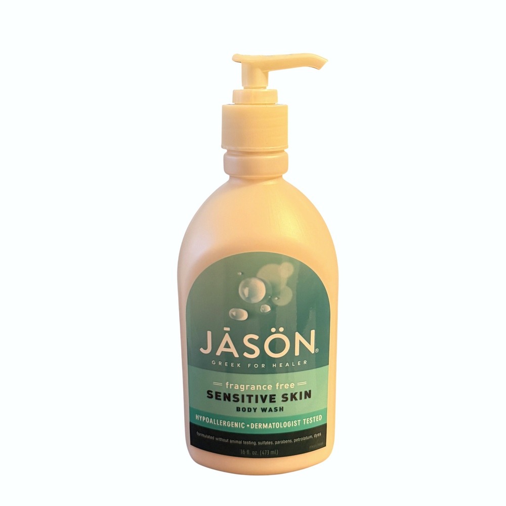 Jason Fragrance Free Sensitive Skin Body Wash 16 fl oz‎ Hypoallergenic Dye Free